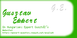 gusztav eppert business card